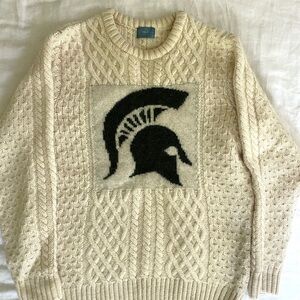 Michigan State Spartans cable knit sweater